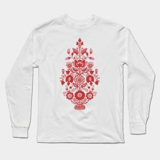 red tree of life long sleeve t-shirt